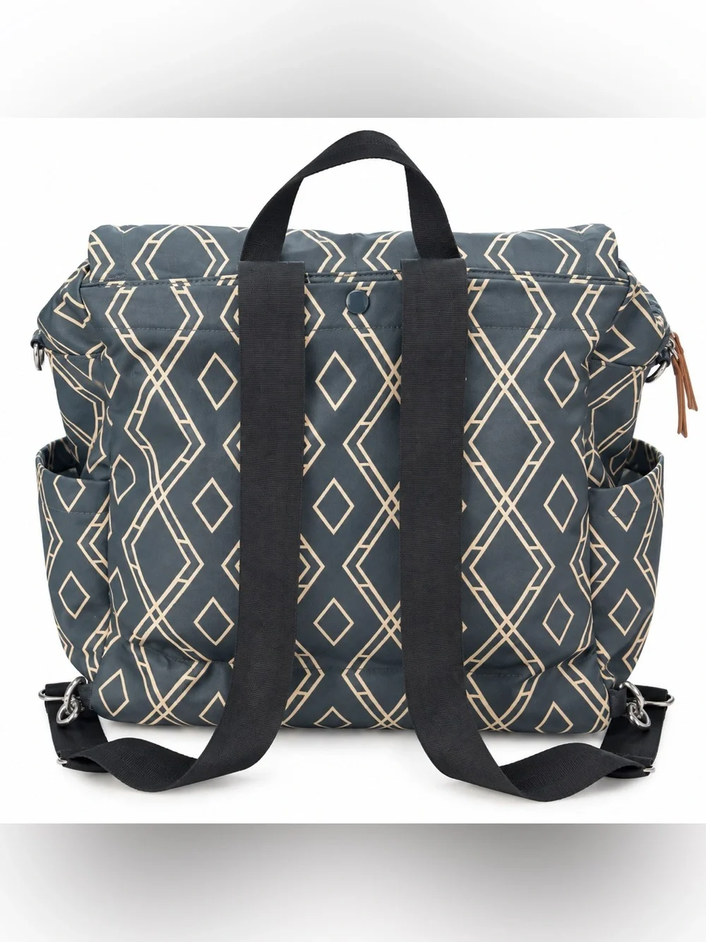 Petunia Pickle Bottom Navy and Cream Geometric Kids Backpack